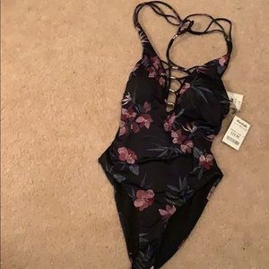 One piece swimsuit floral print never worn